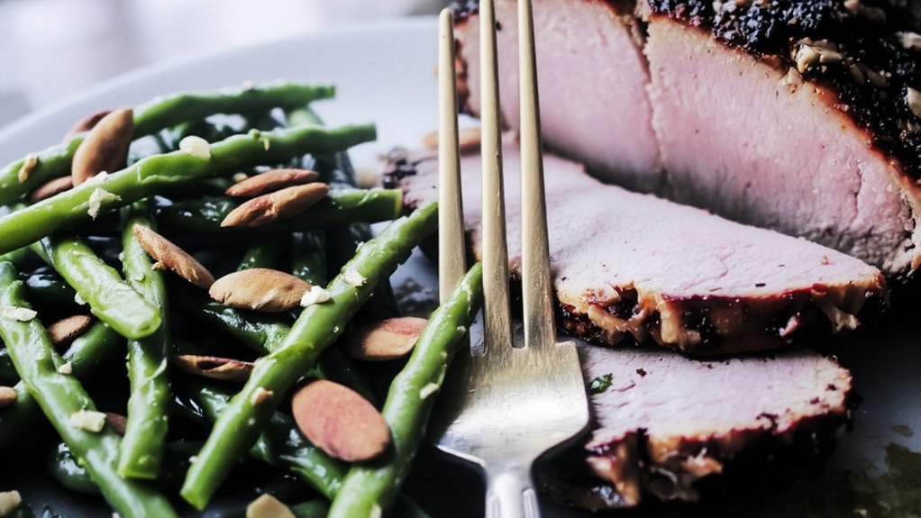 garlic infused green beans almondine