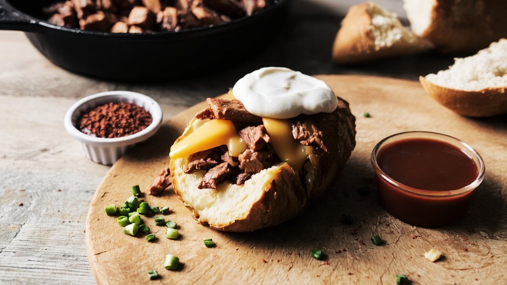 loaded brisket baked potatoes