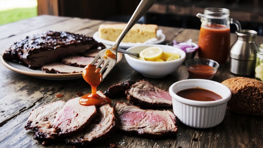 vinegar sauce enhances brisket